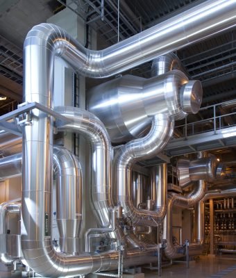 Industrial Pipes in a Power Plant